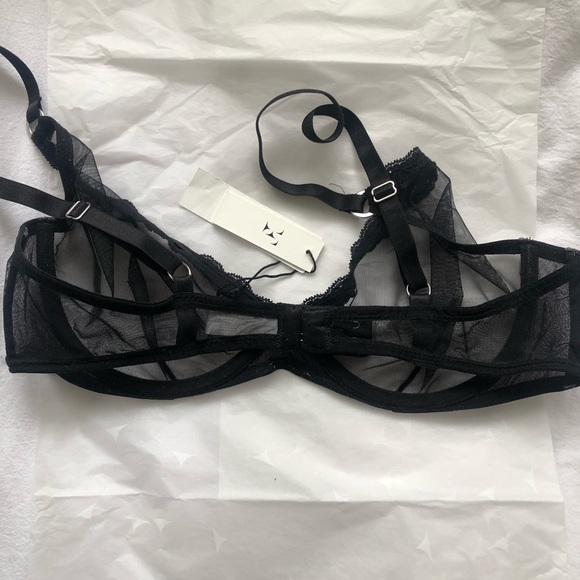 Fleur du Mal Tule and Lace Bra - 34D - Picture 3 of 4